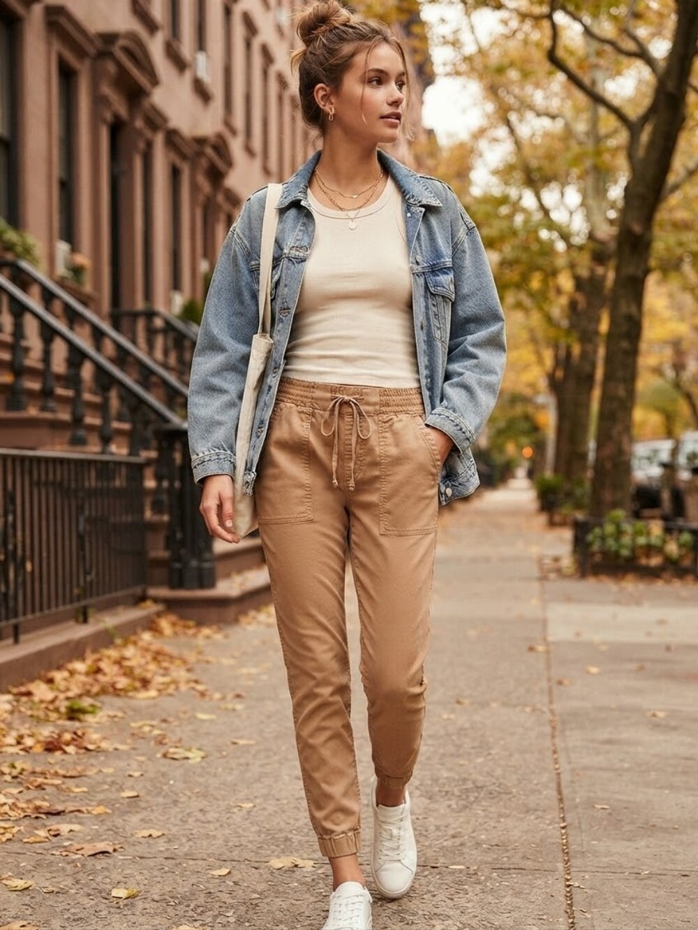 American Eagle Tan Elastic Waist Drawstring Utility Pants Size 00 Regular